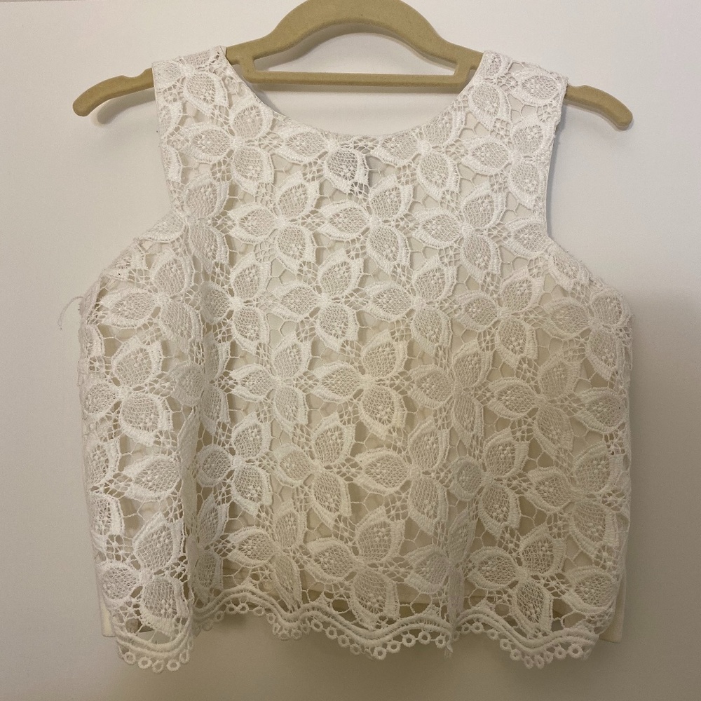 AQUA from Bloomingdales White Crop Top